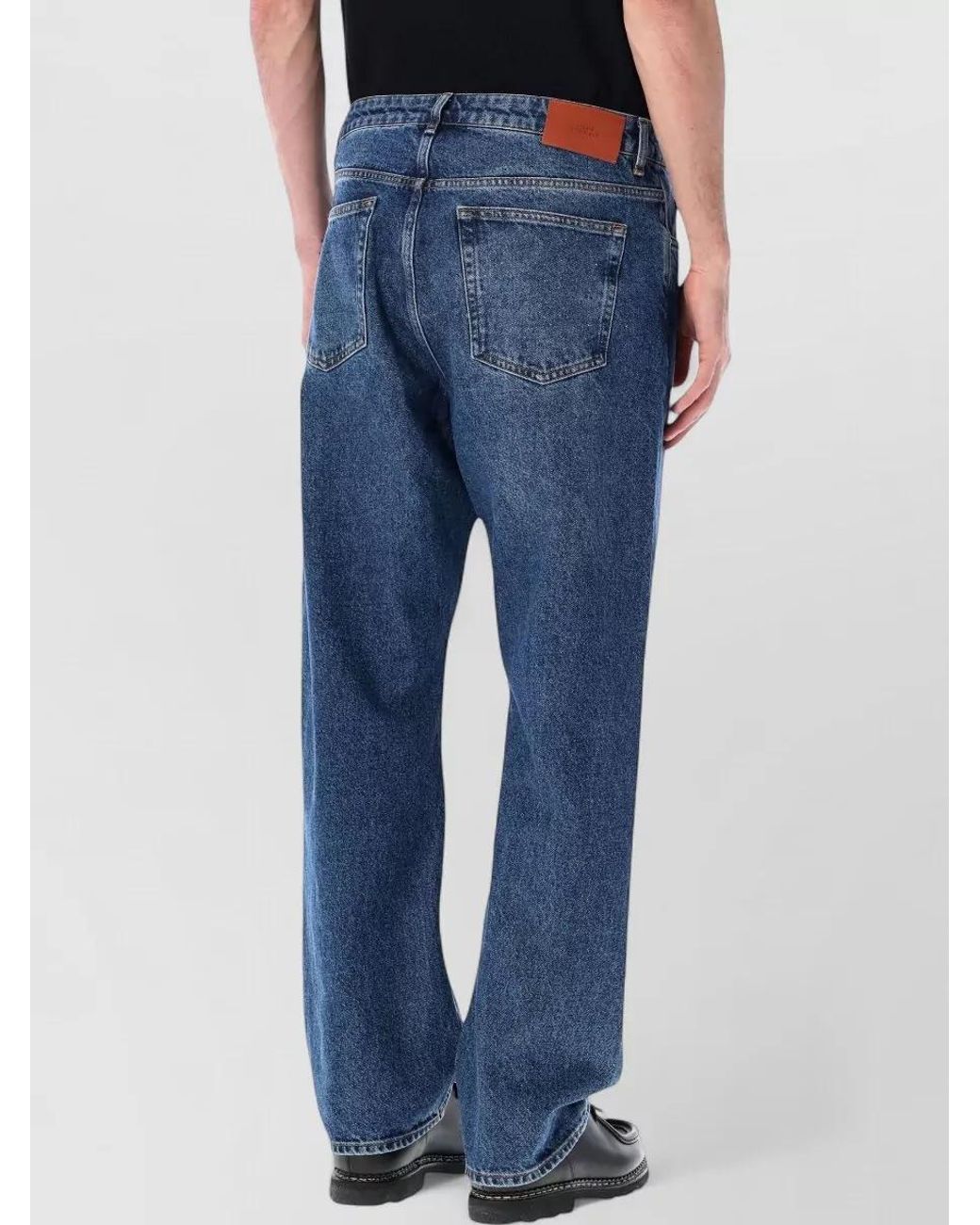 Studio Nicholson Blue Mid-Rise Straight-Leg Denim Jeans for men