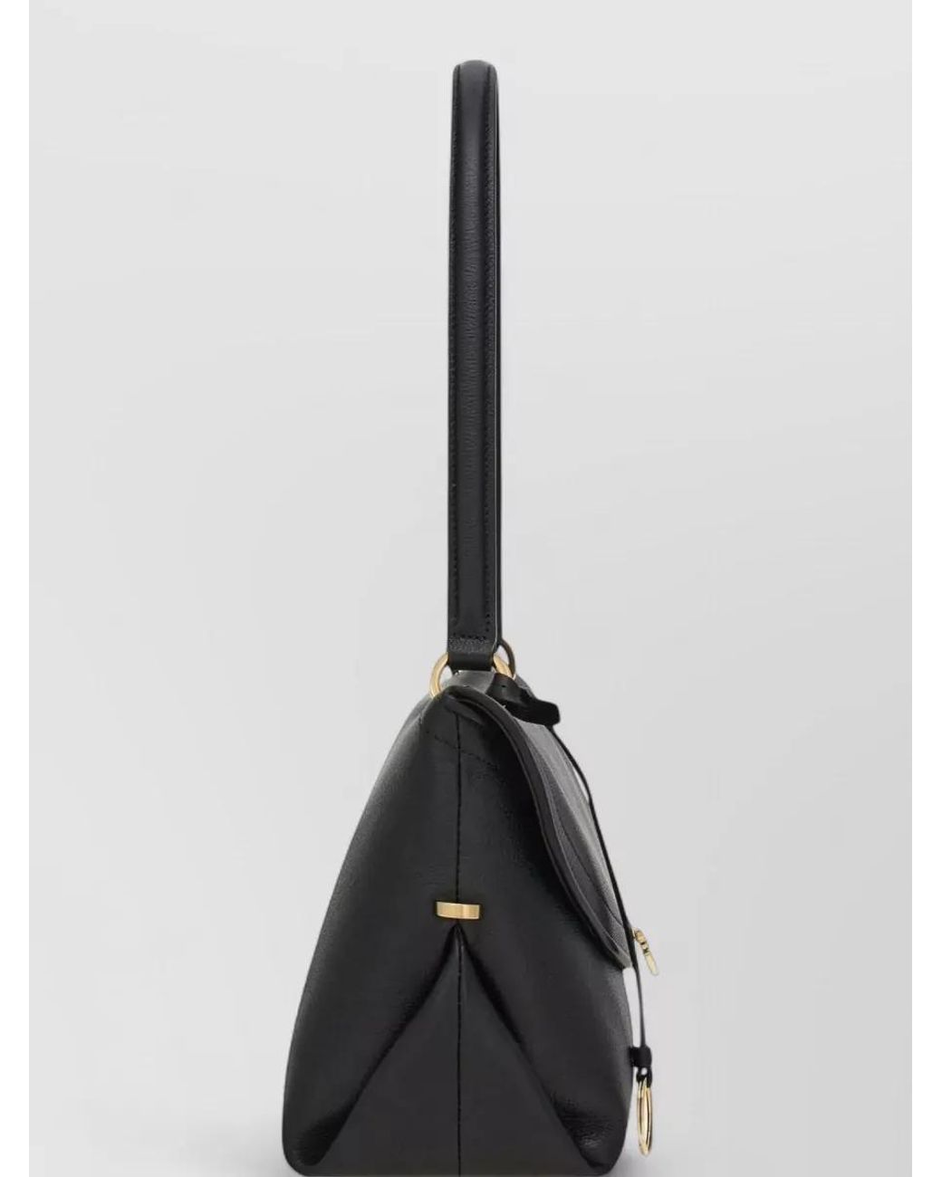 Ferragamo Black Gancini Medium Leather Clutch Bag