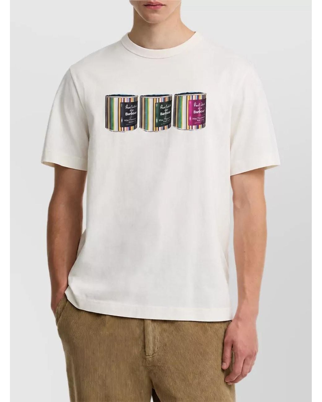 Barbour Natural Cotton Printed Short-Sleeve T-Shirt for men