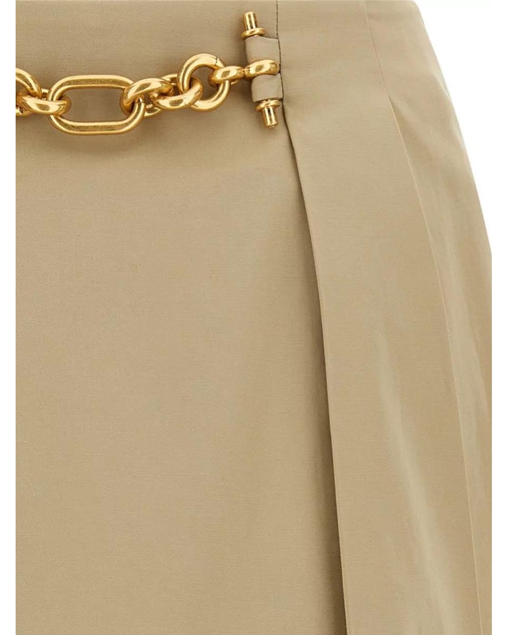 Balmain Natural Pleated Skirt