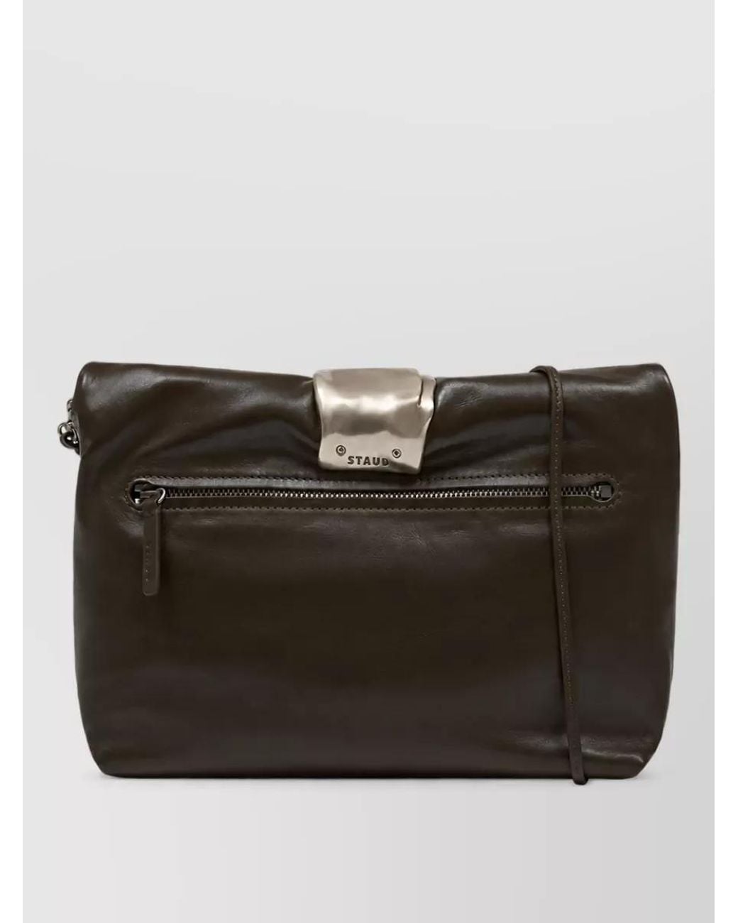 Staud Black Leather Shoulder Bag
