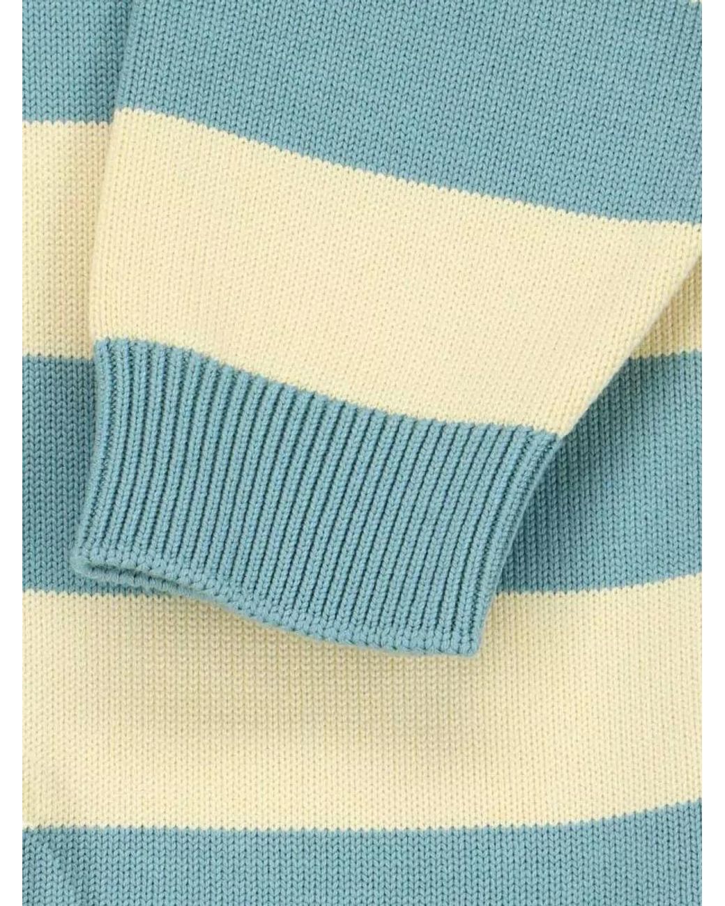 Gucci Blue Silk Polo Shirt for men