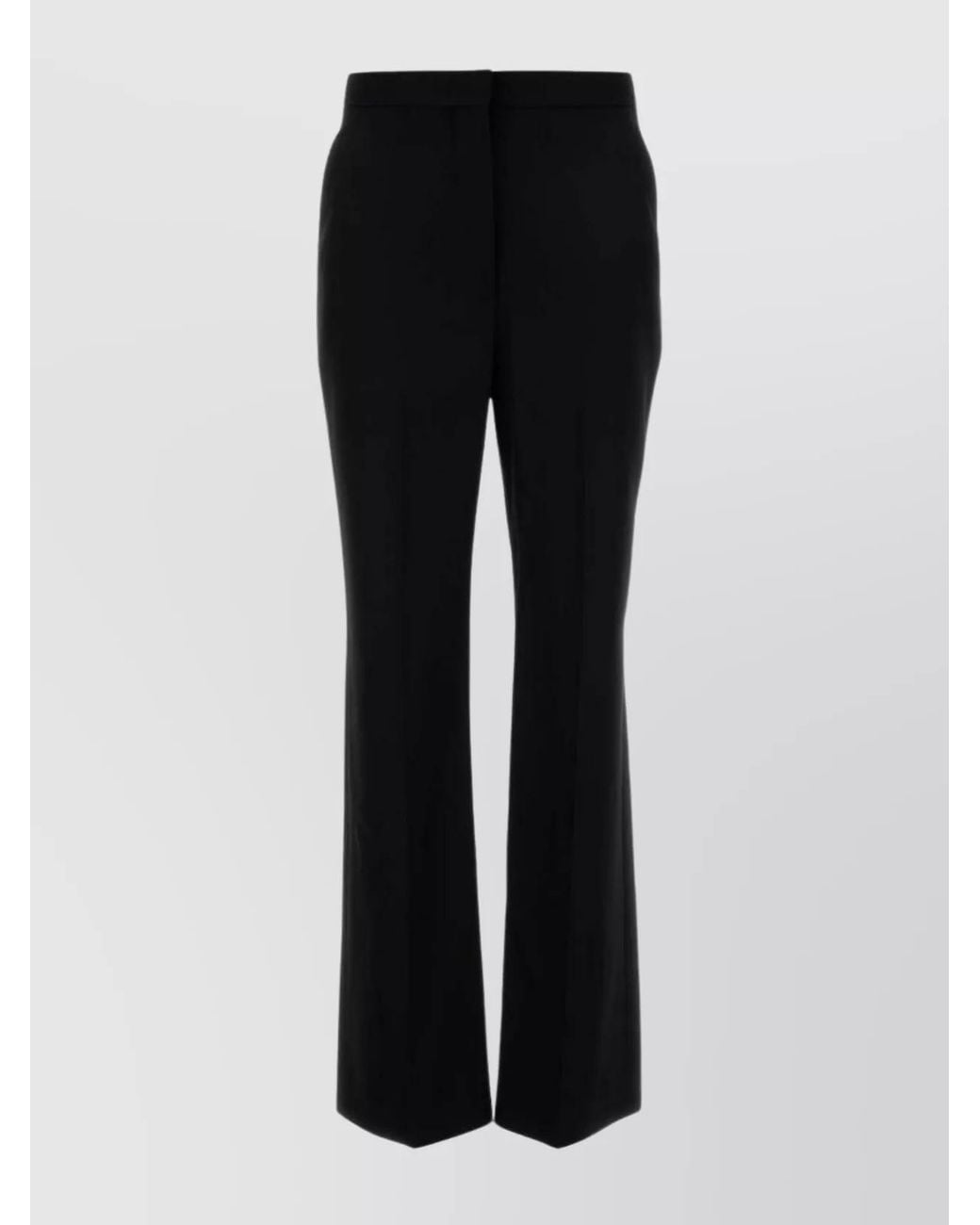Givenchy Black Wool Flared Wide-Leg Trousers