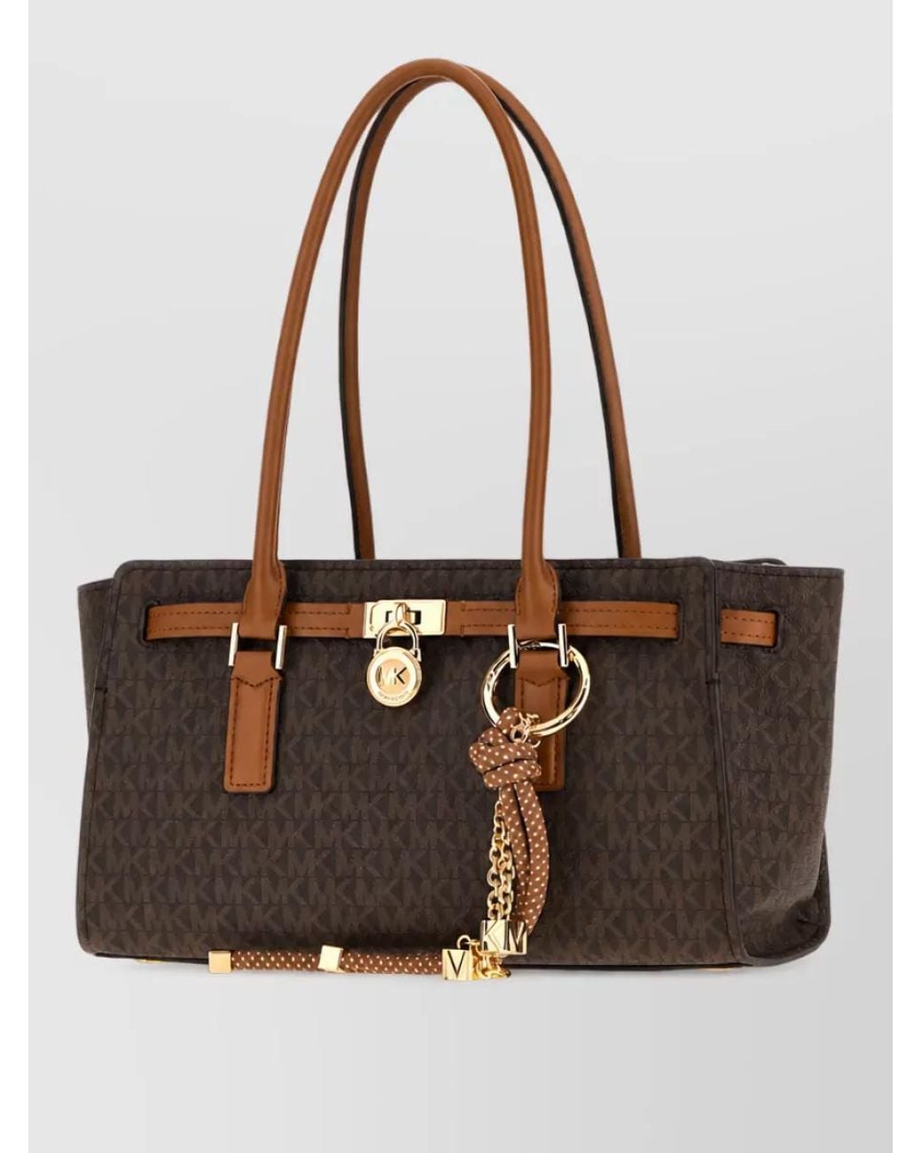 Michael Kors Black Hamilton Printed Canvas Tote Bag