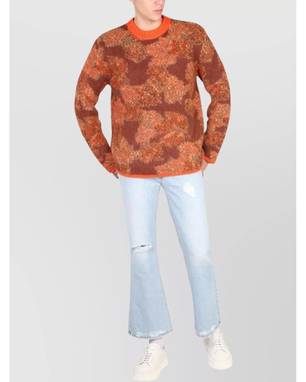ERL Orange Regular-Fit Jumper for men