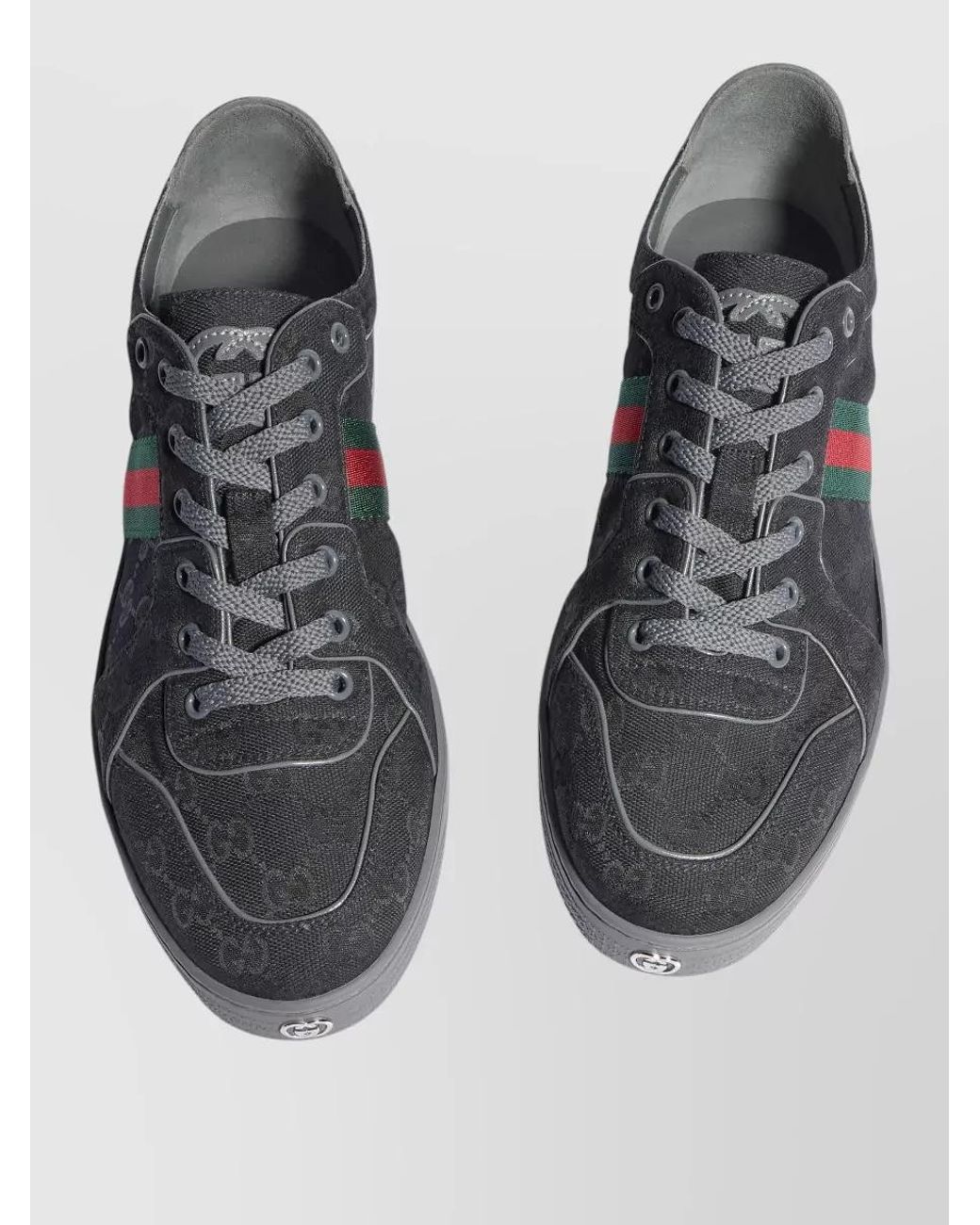 Gucci Gray Stretch Fabric Low-Top Sneakers for men