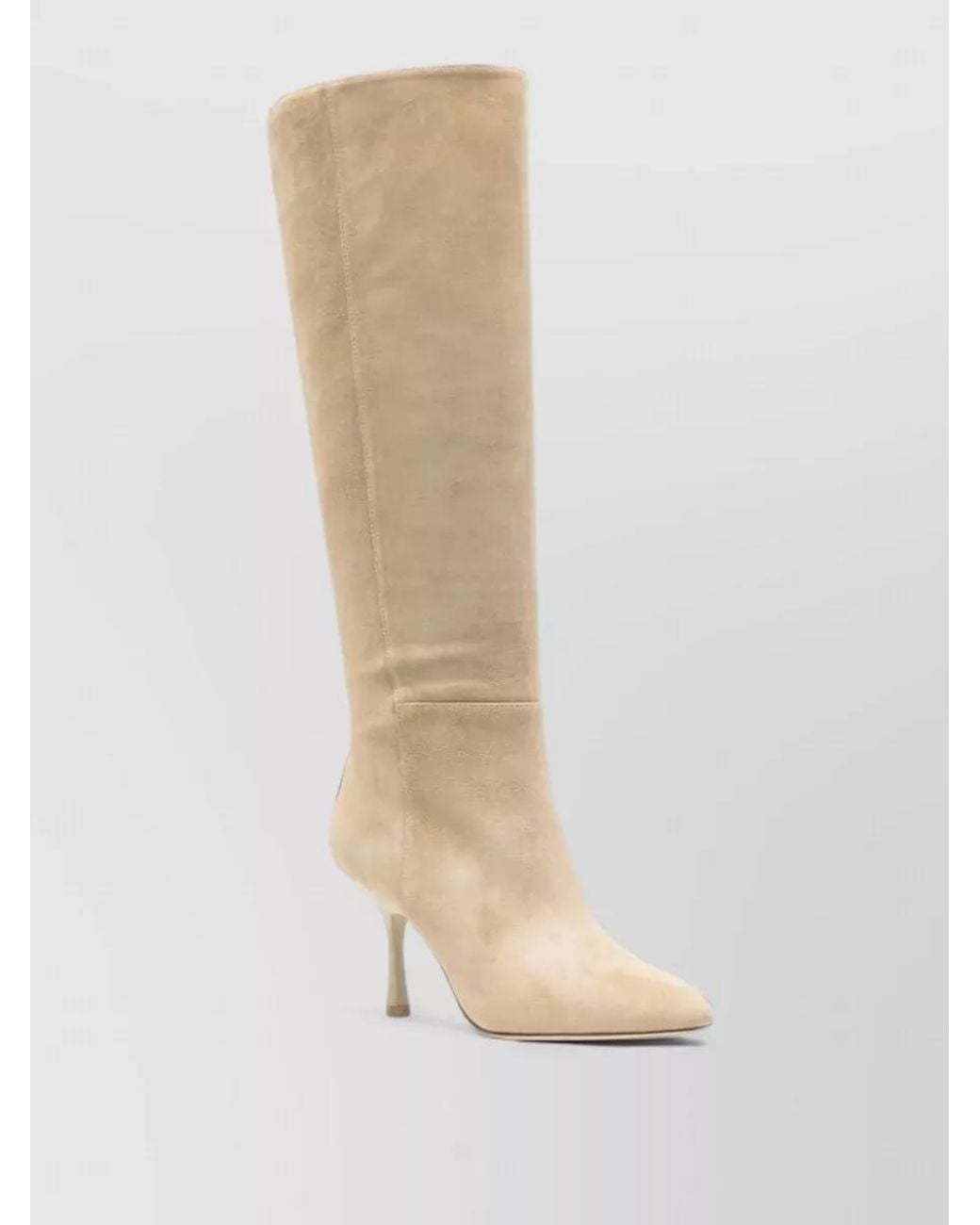 Stuart Weitzman White Suede Leather Knee-High Boots