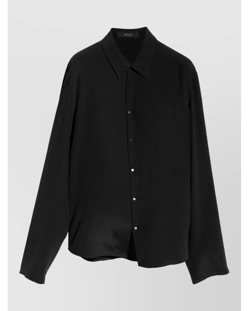 Gucci Black Silk Slim-Fit Shirt for men