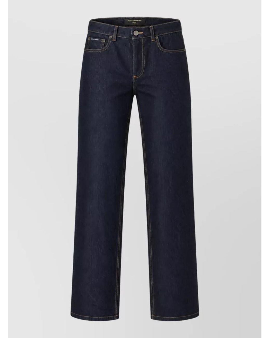 Dolce & Gabbana Blue Denim Straight-Leg Trousers