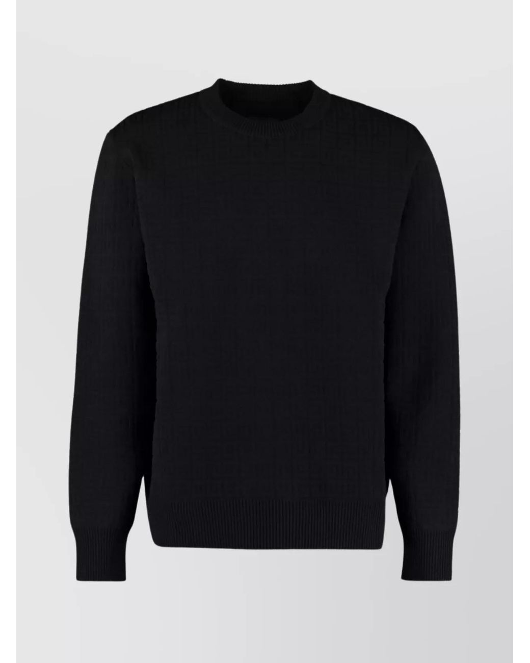 Givenchy Blue Jacquard Knit Crew-Neck Jumper for men