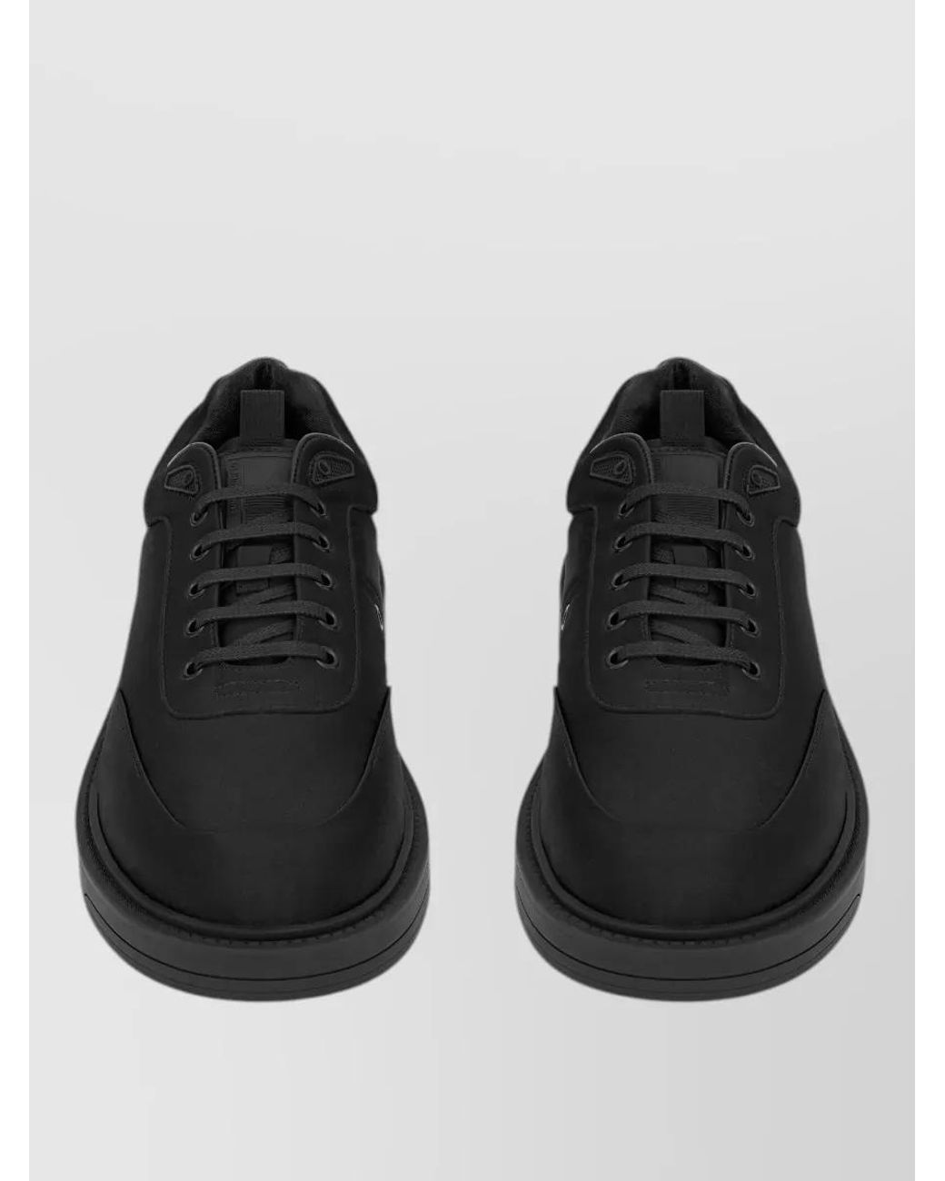 Saint Laurent Black Leather Lace-Up Sneakers for men