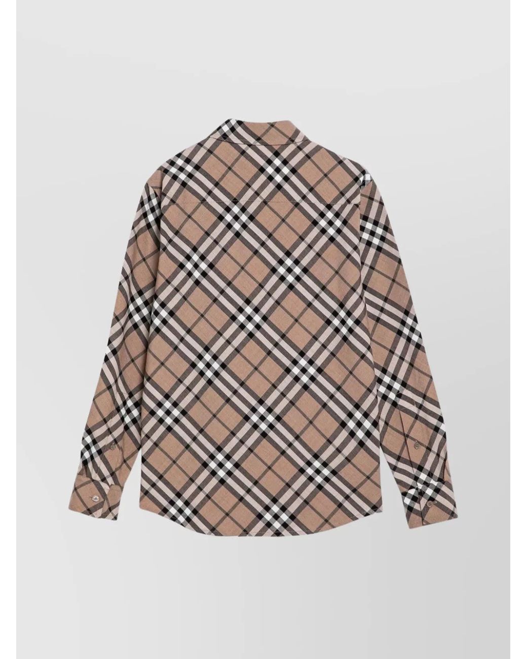 Burberry White Vintage Check Long-Sleeved Shirt