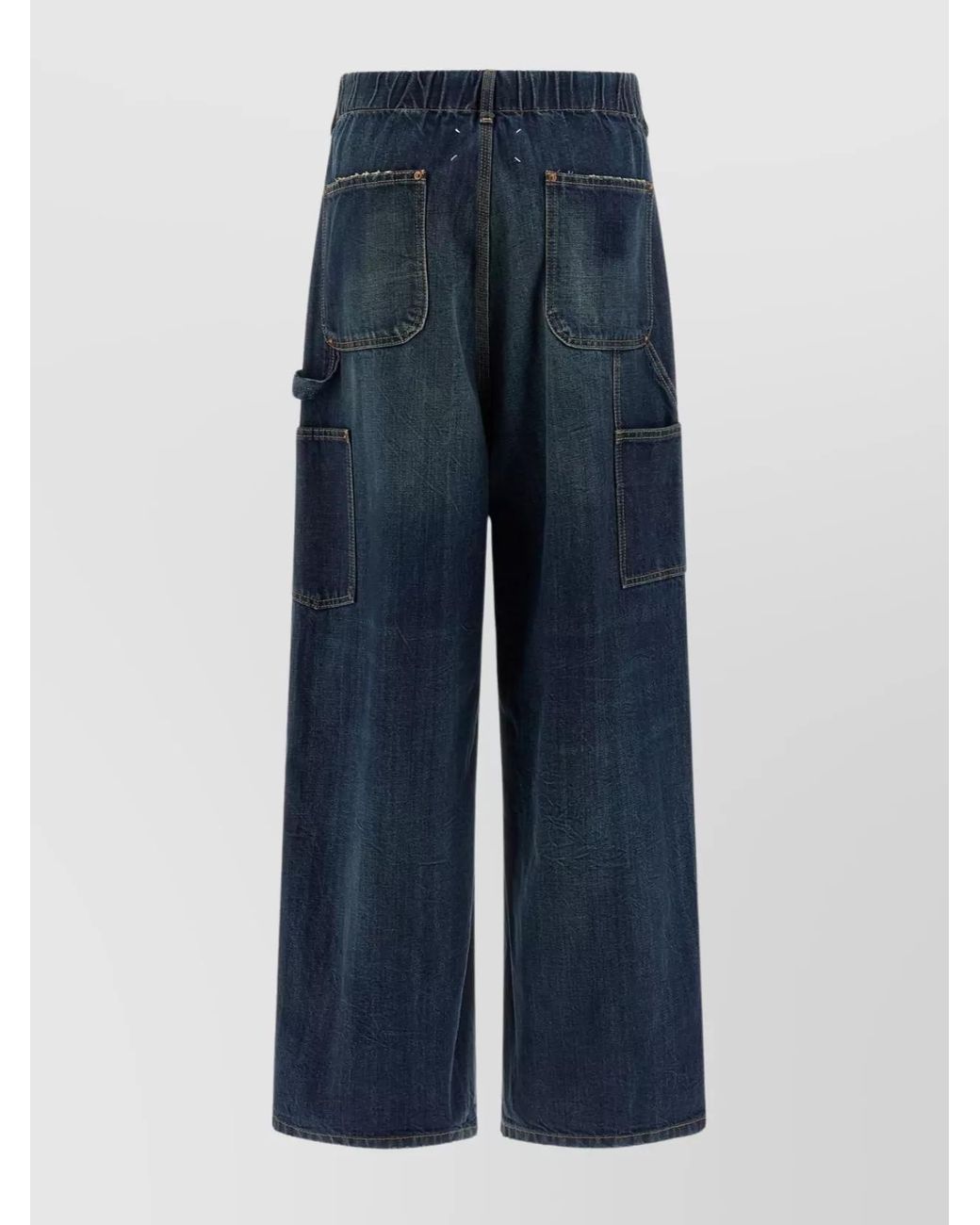 Maison Margiela Blue Denim Wide-Leg Trousers