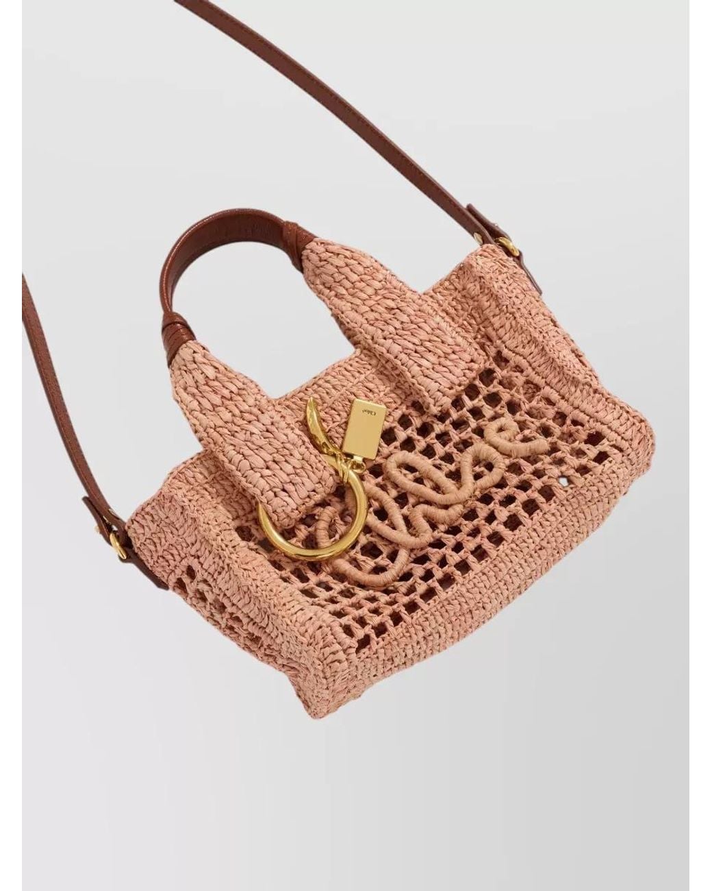 Chloé Multicolor Mini Raffia Shoulder Bag
