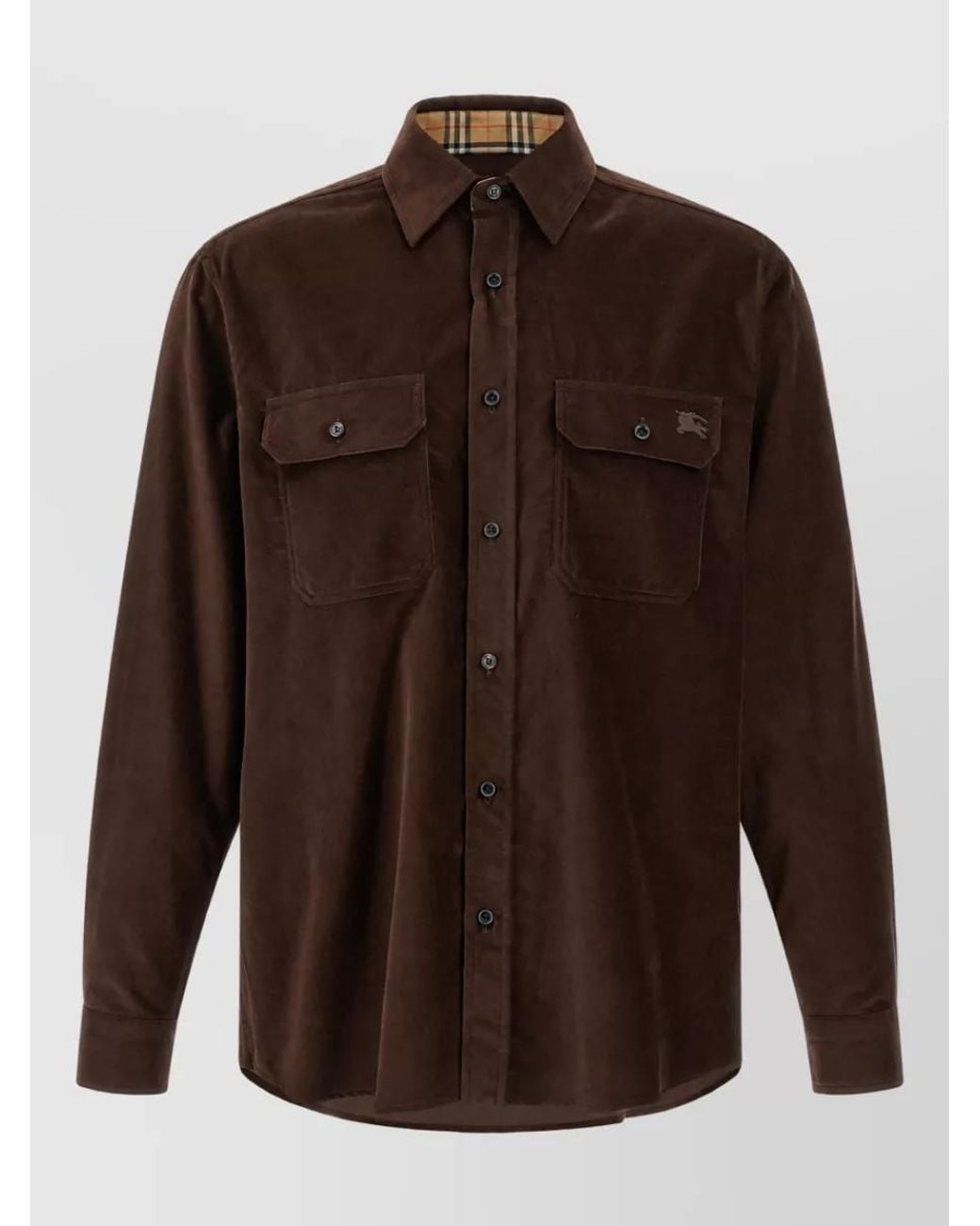 Burberry Brown Corduroy Shirt for men