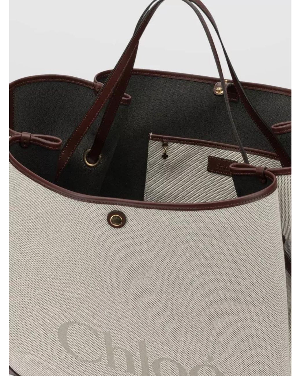 Chloé Natural Carry Large Canvas Tote Bag