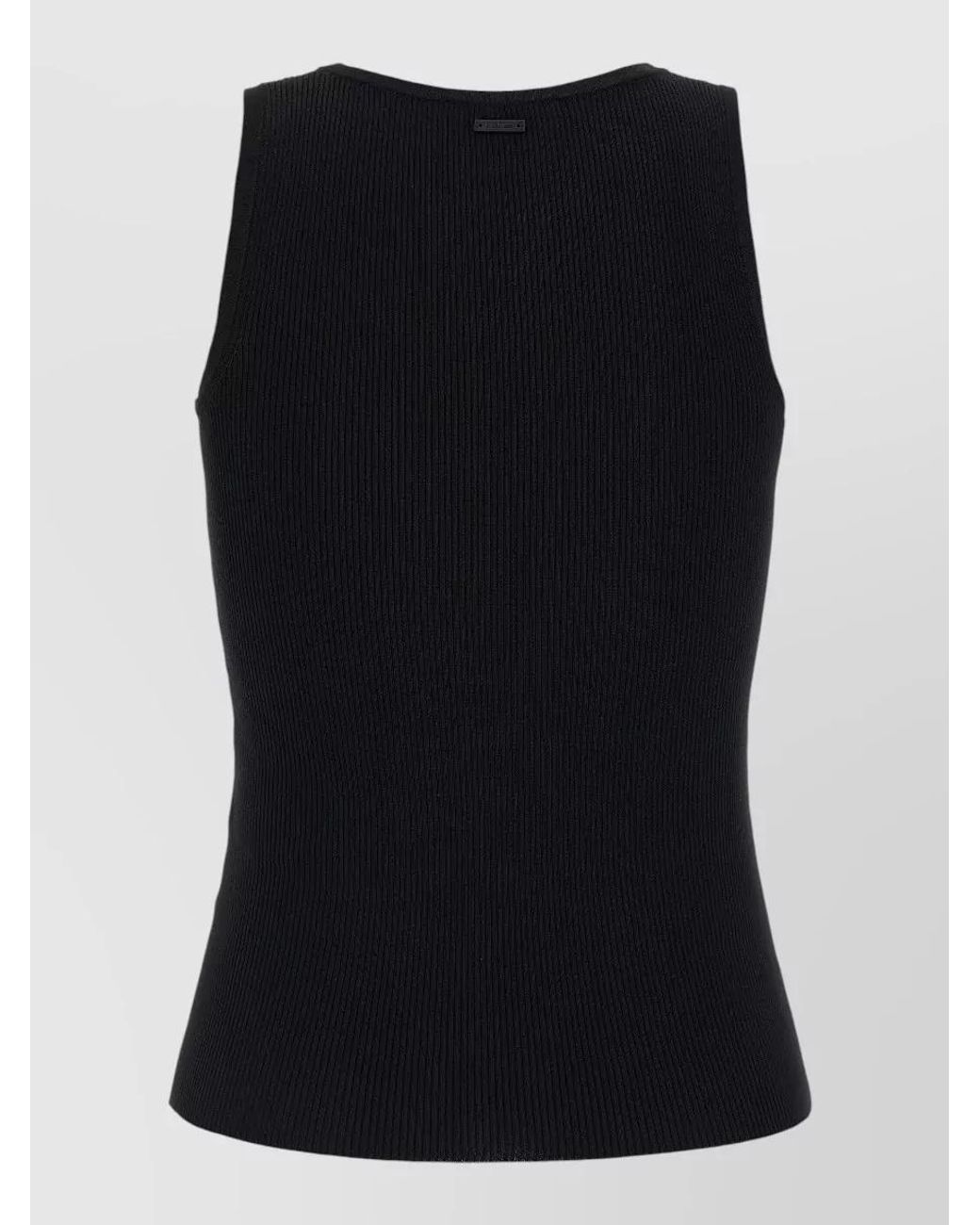 Max Mara Black Ribbed Tank Top