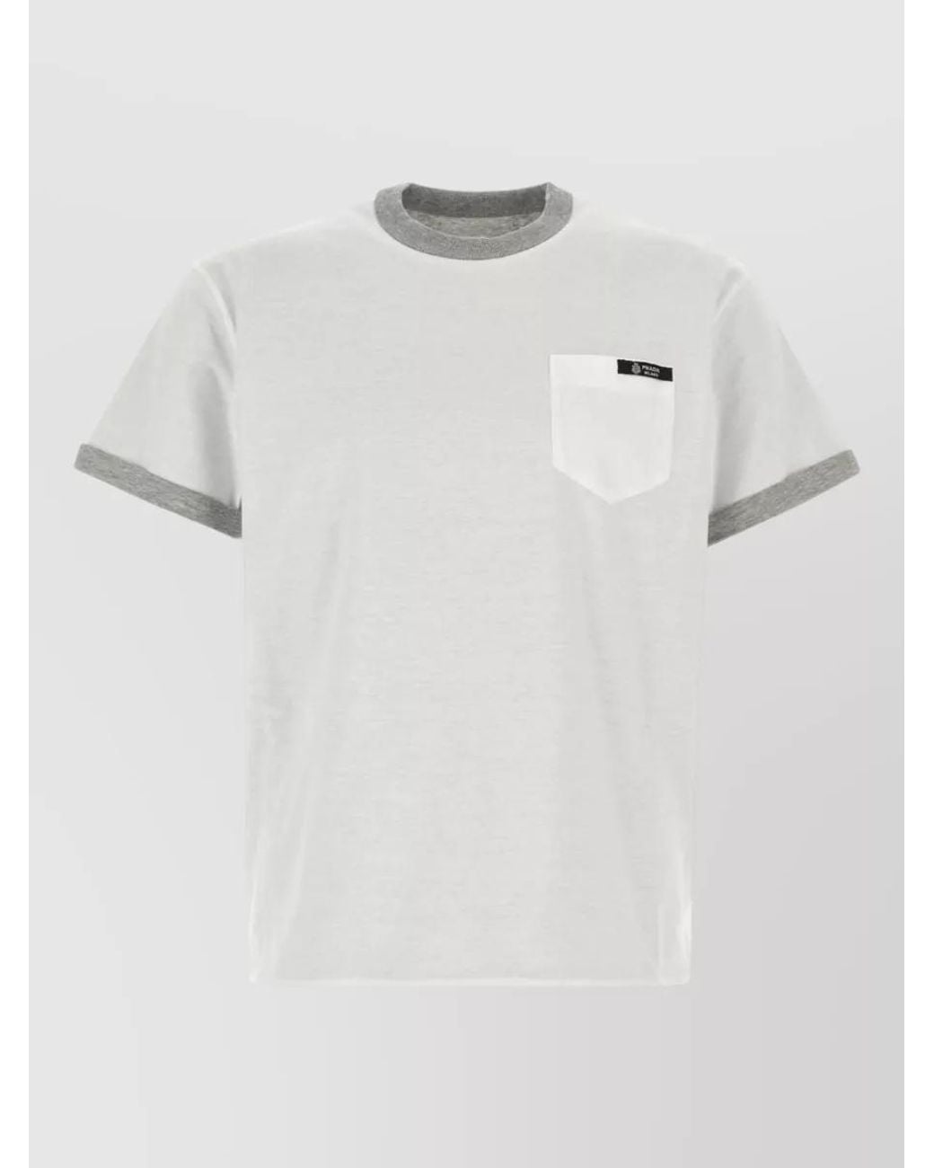 Prada White Reversible Cotton T-Shirt for men