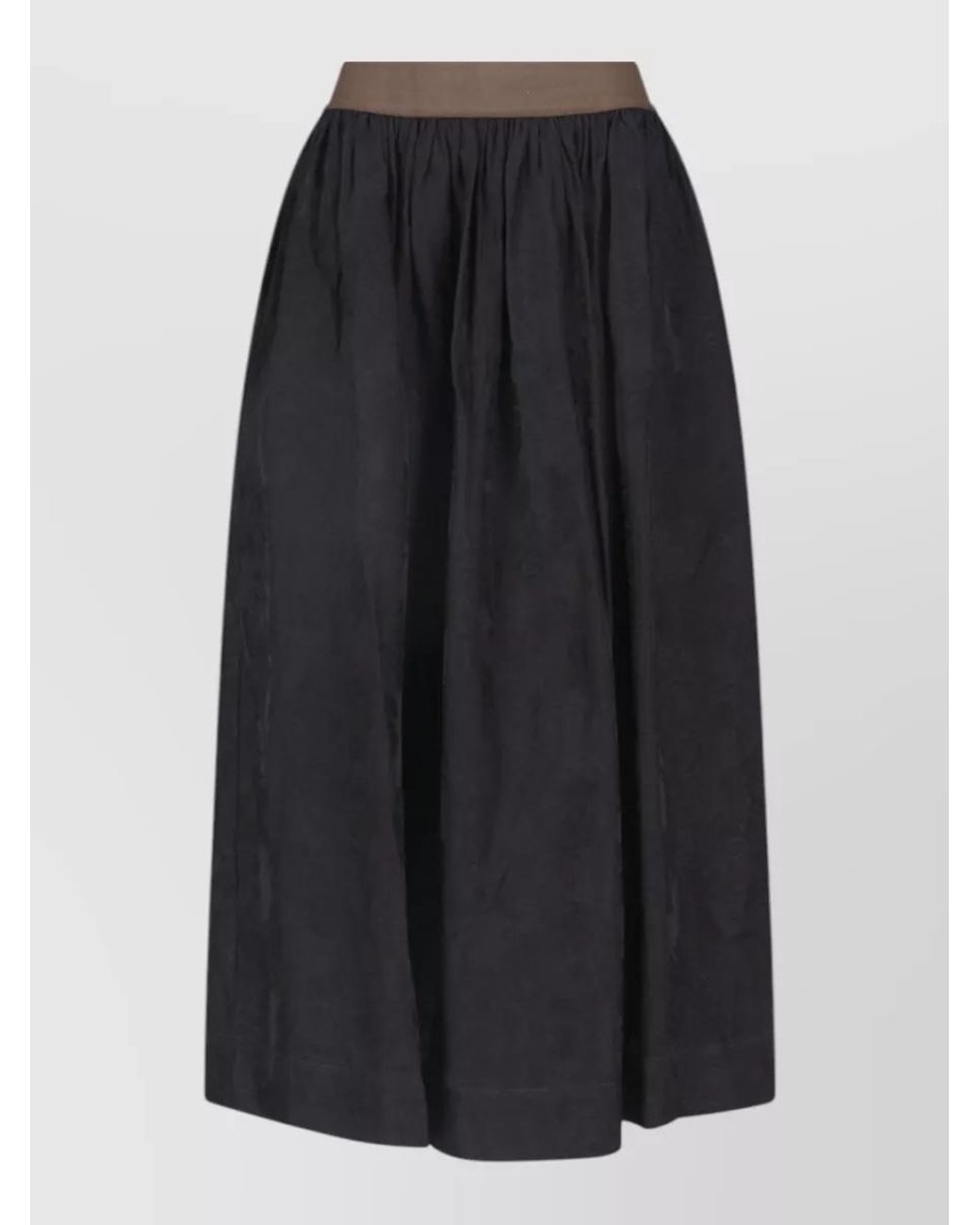 Uma Wang Blue Midi Straight Skirt