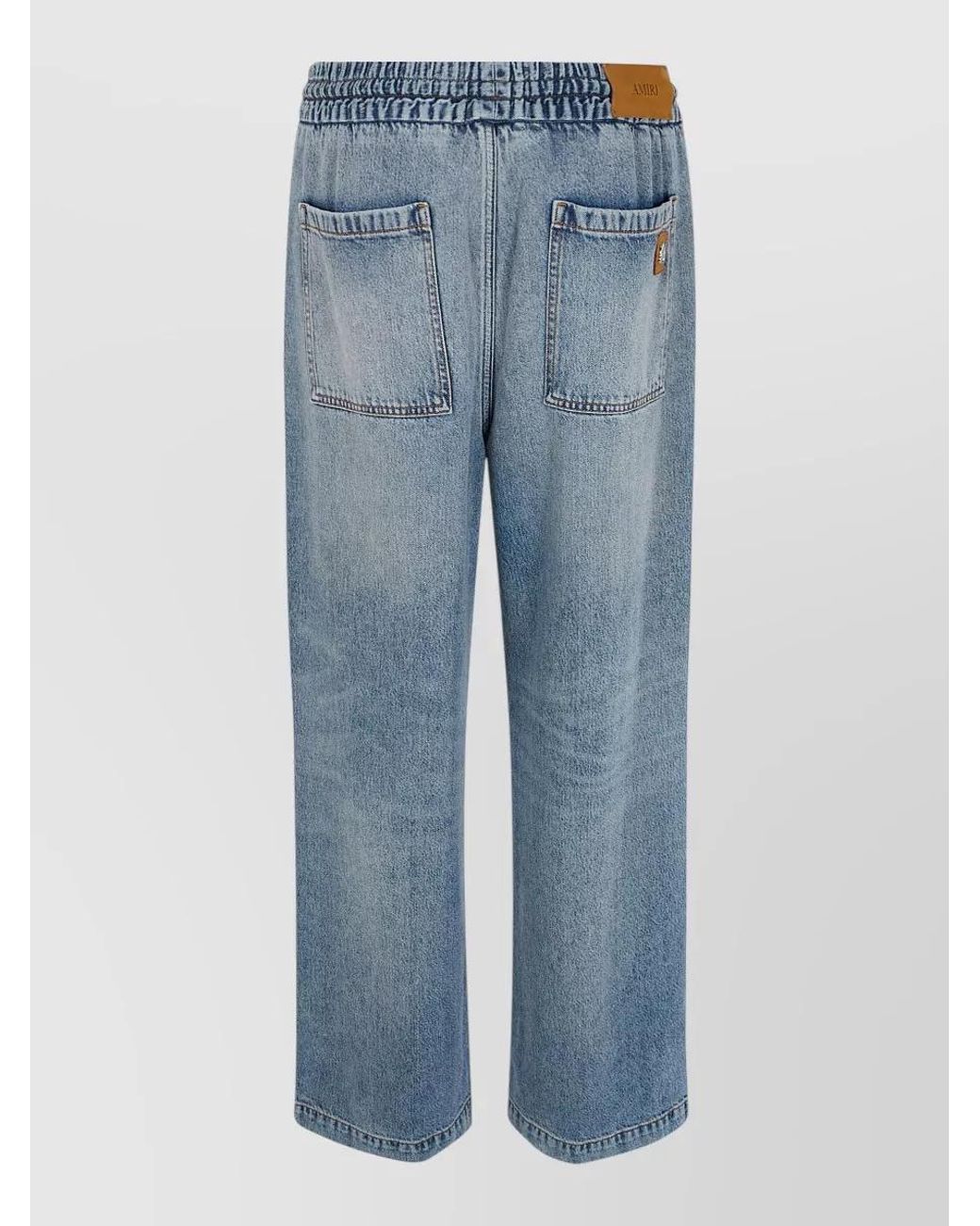 Amiri Blue Drawstring Baggy Jeans for men