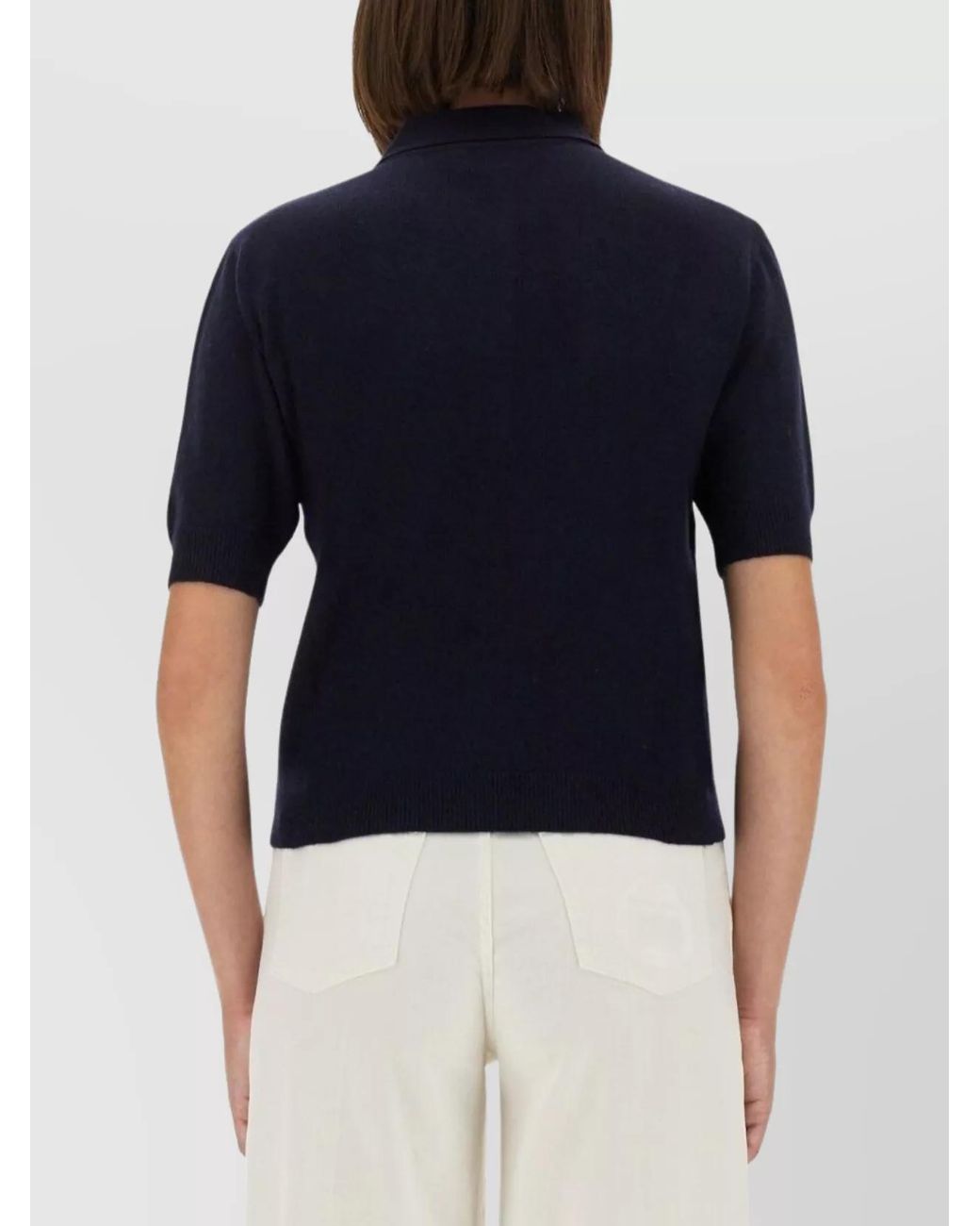 Moschino Blue Cashmere Blend Polo Shirt