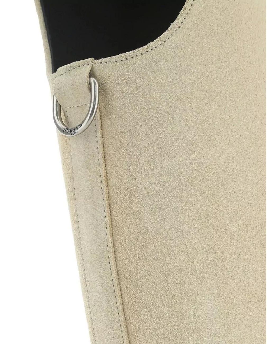 DURAZZI MILANO White Suede Over-The-Knee Boots