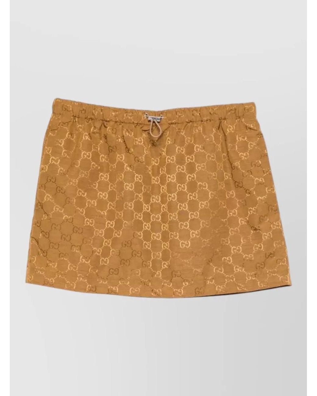 Gucci Natural Monogram Nylon Mini Skirt