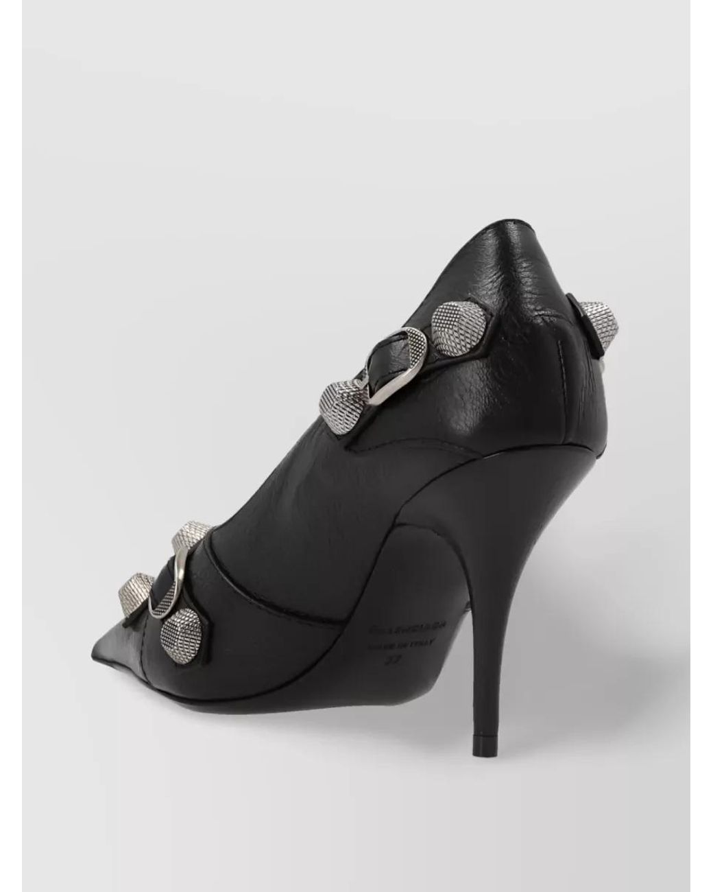 Balenciaga Black Lambskin Leather High Heel Pumps