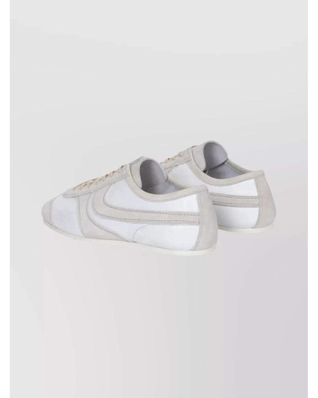 Dries Van Noten White Leather Low-Top Sneakers for men