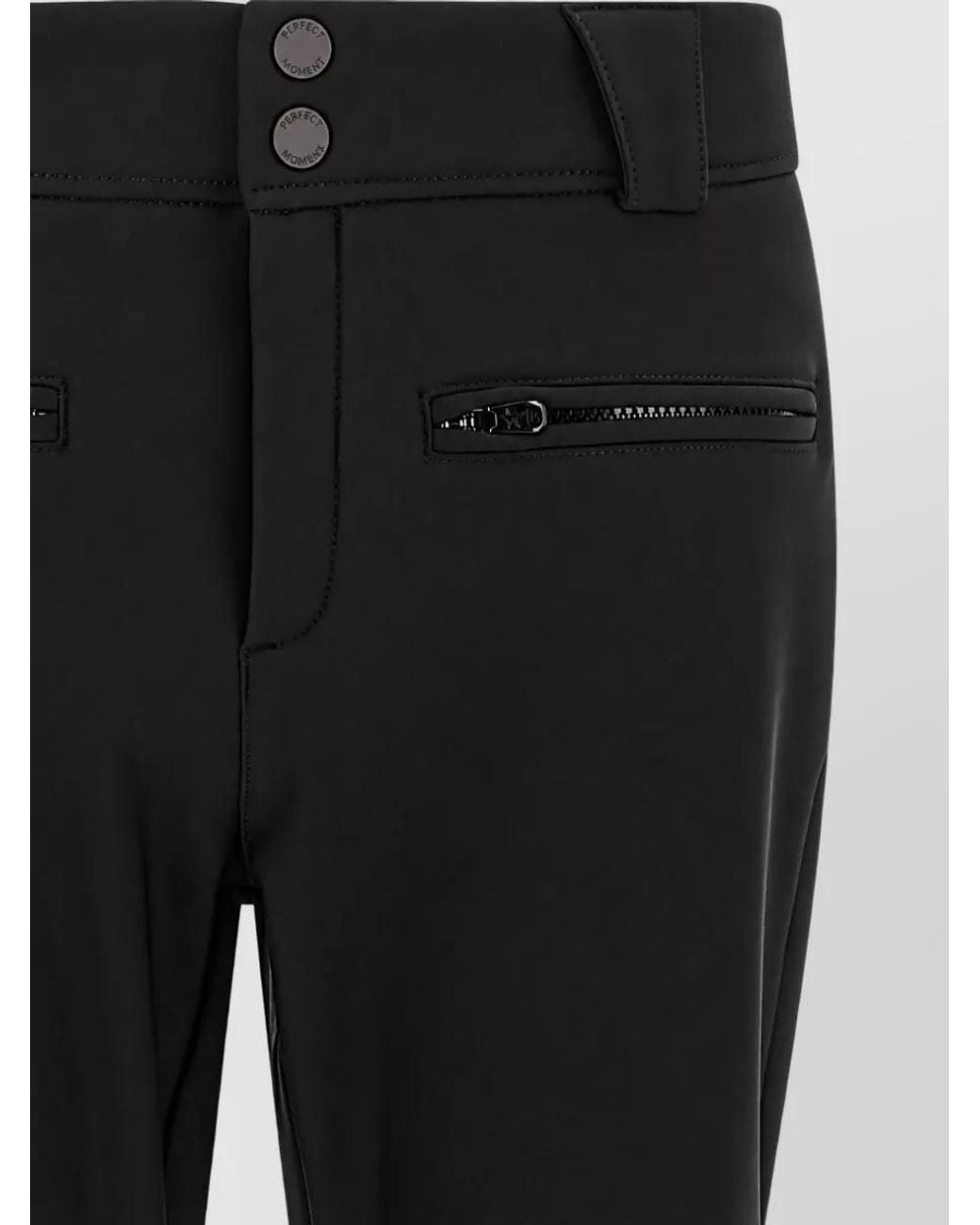 Perfect Moment Black Mid-Rise Flared Pants