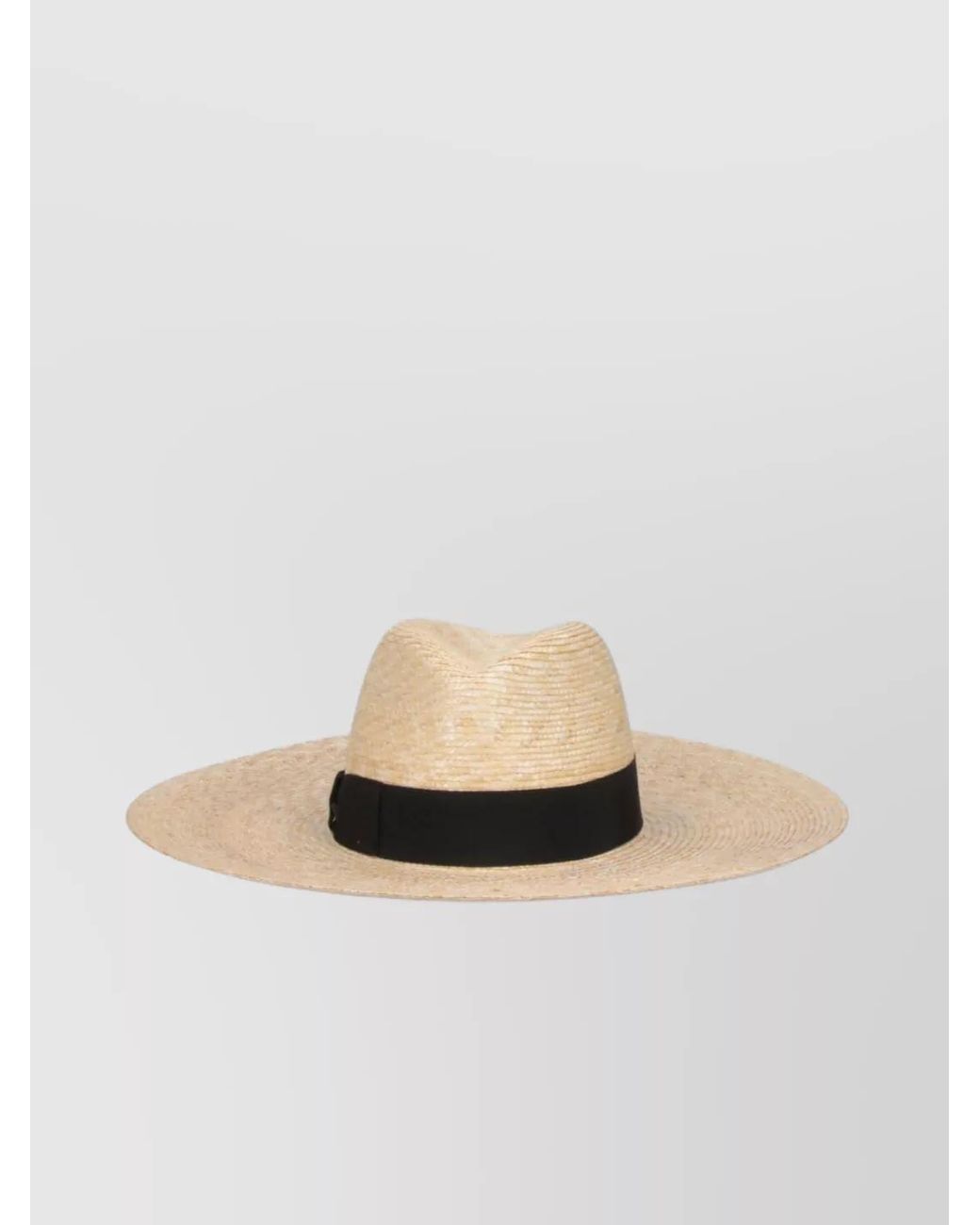 Borsalino Wide Brim Straw Hat Band in Natural | Lyst UK