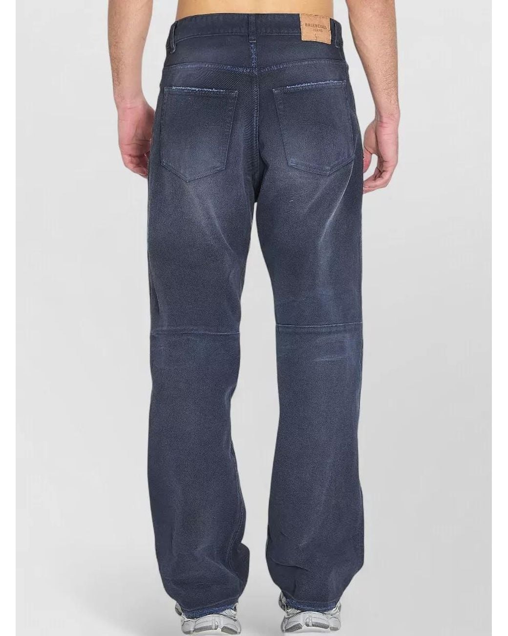 Balenciaga Blue Denim Regular-Fit Baggy Jeans for men