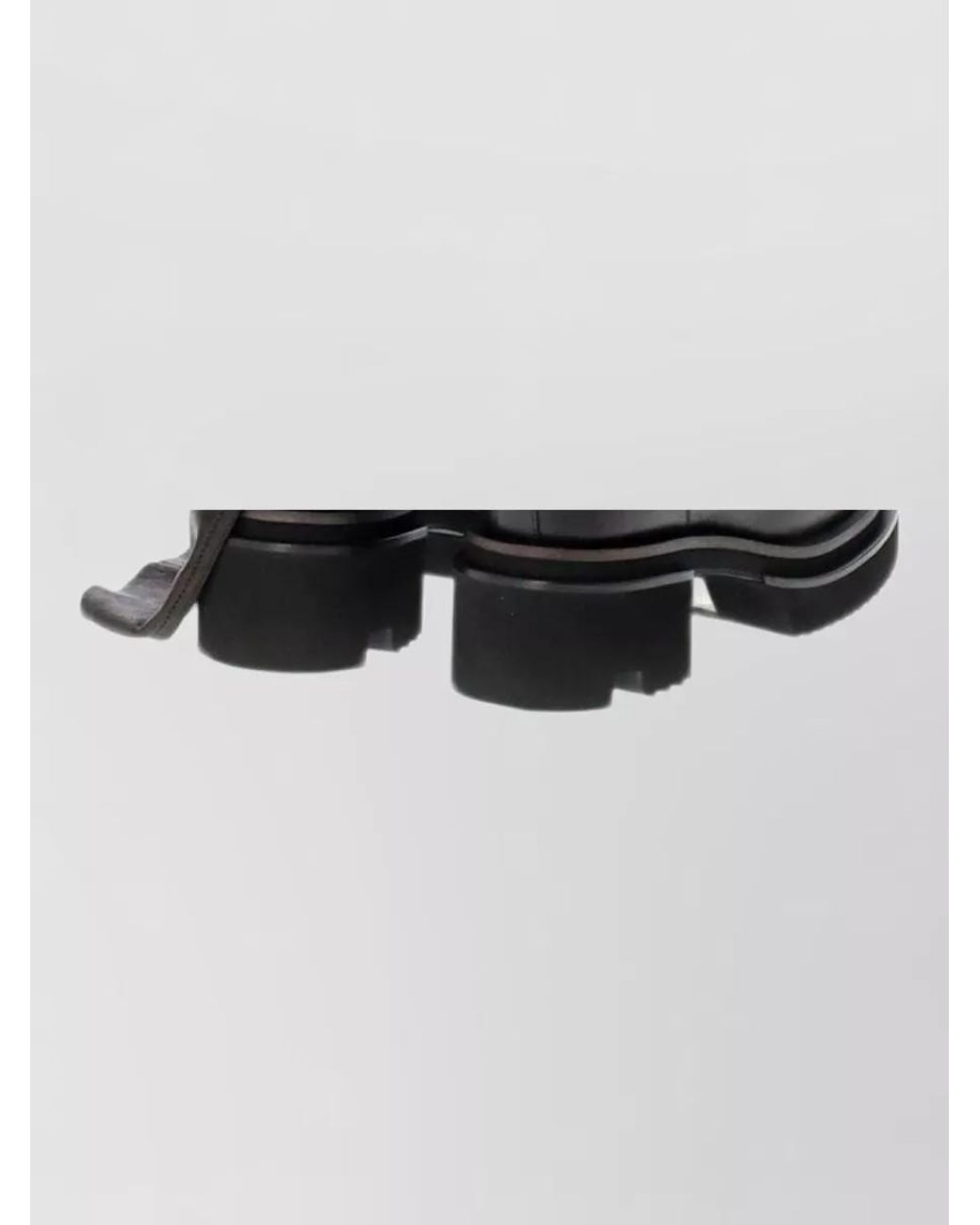 Rick Owens Black Leather Asymmetric Draped Maxi Dress