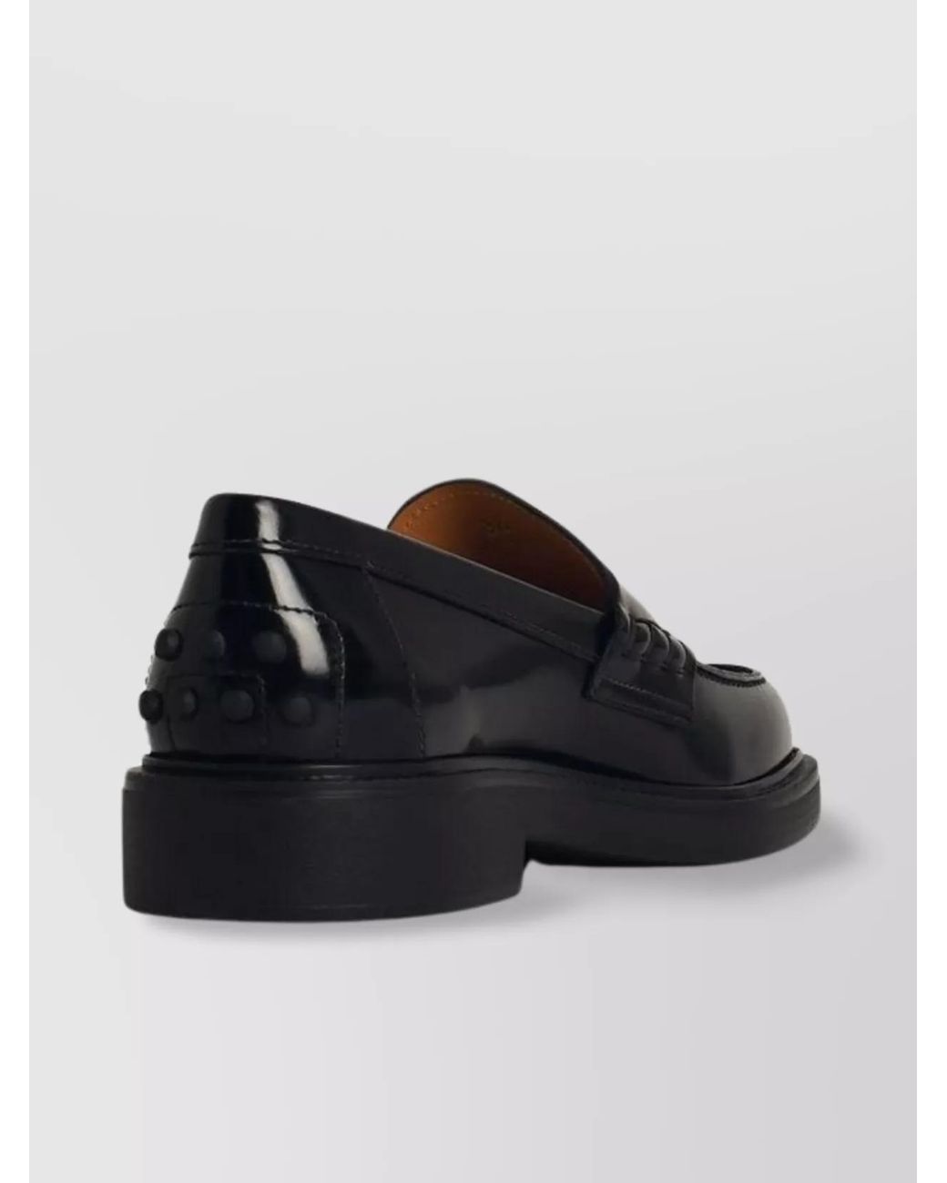 Tod's Black Leather Penny Loafers