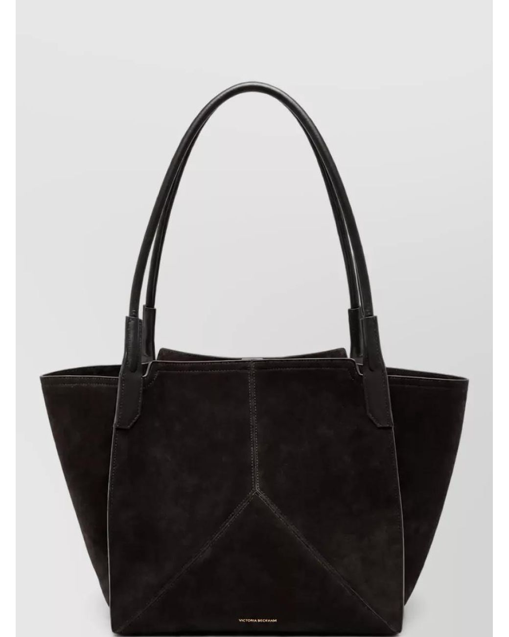 Victoria Beckham Black Victoria Suede Panelled Tote Bag