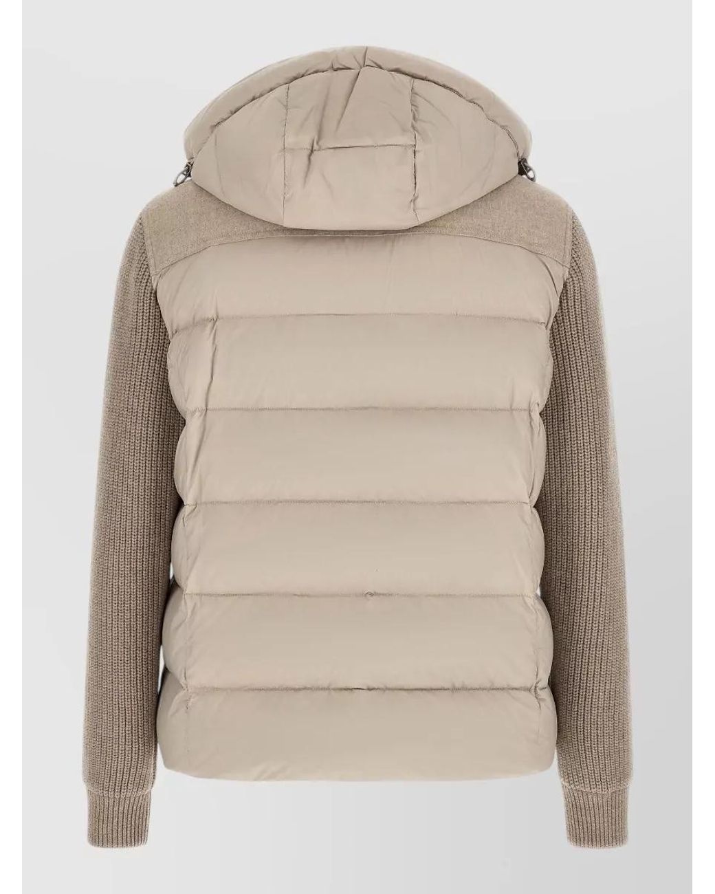 Moorer Natural Wool Cashmere Quilted Down Padded Coat for men
