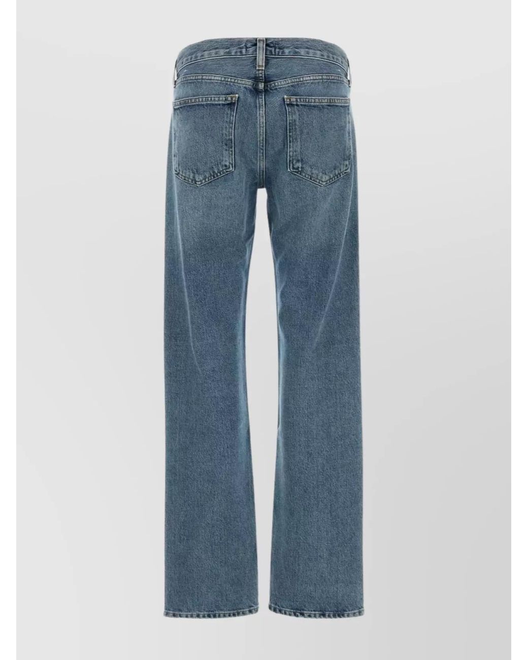 Agolde Blue Denim Straight-Leg Trousers