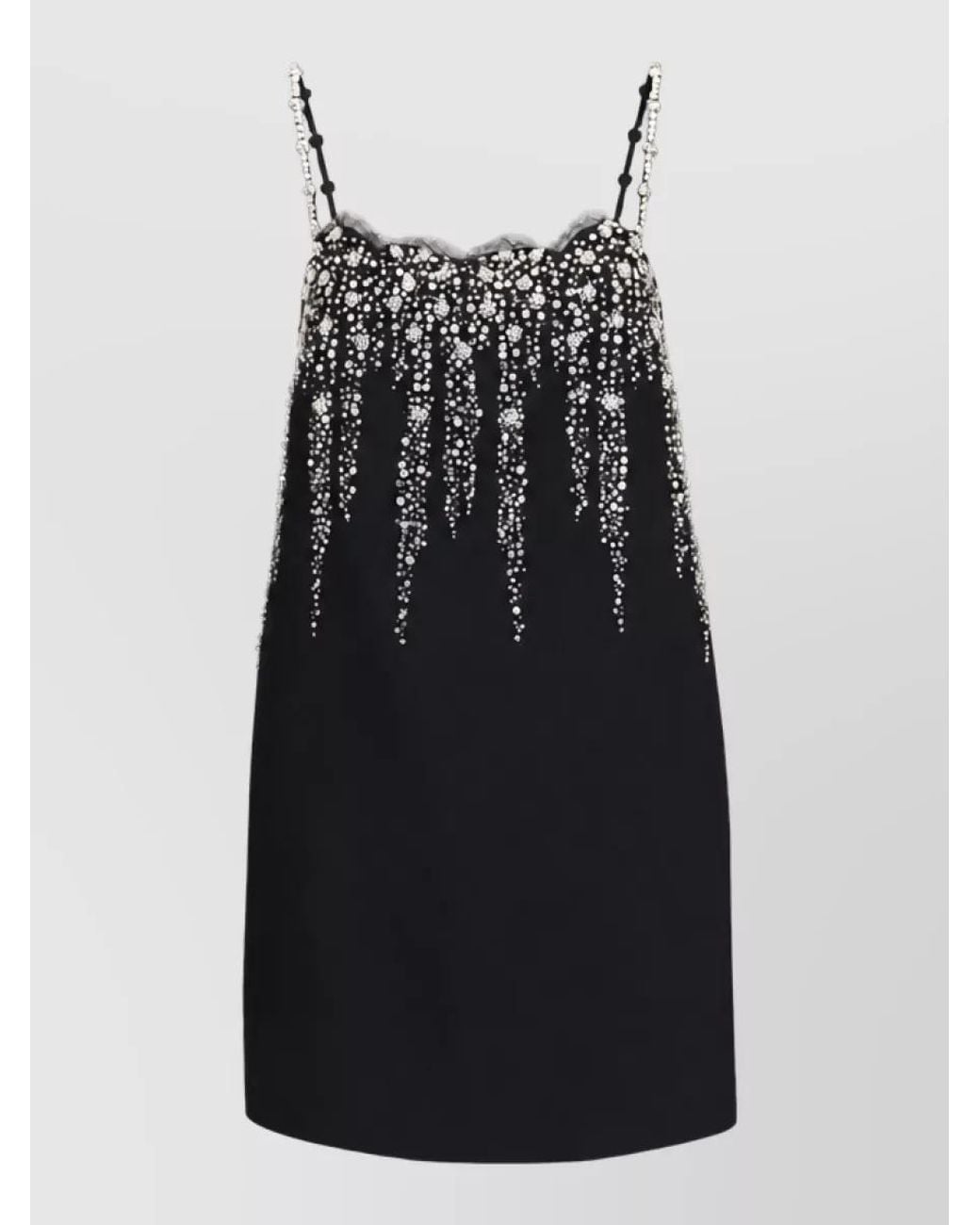 Valentino Garavani Black Wool Cocktail Mini Dress