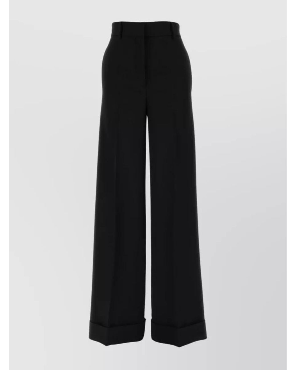 Moschino Black Crepe Wide-Leg Trousers