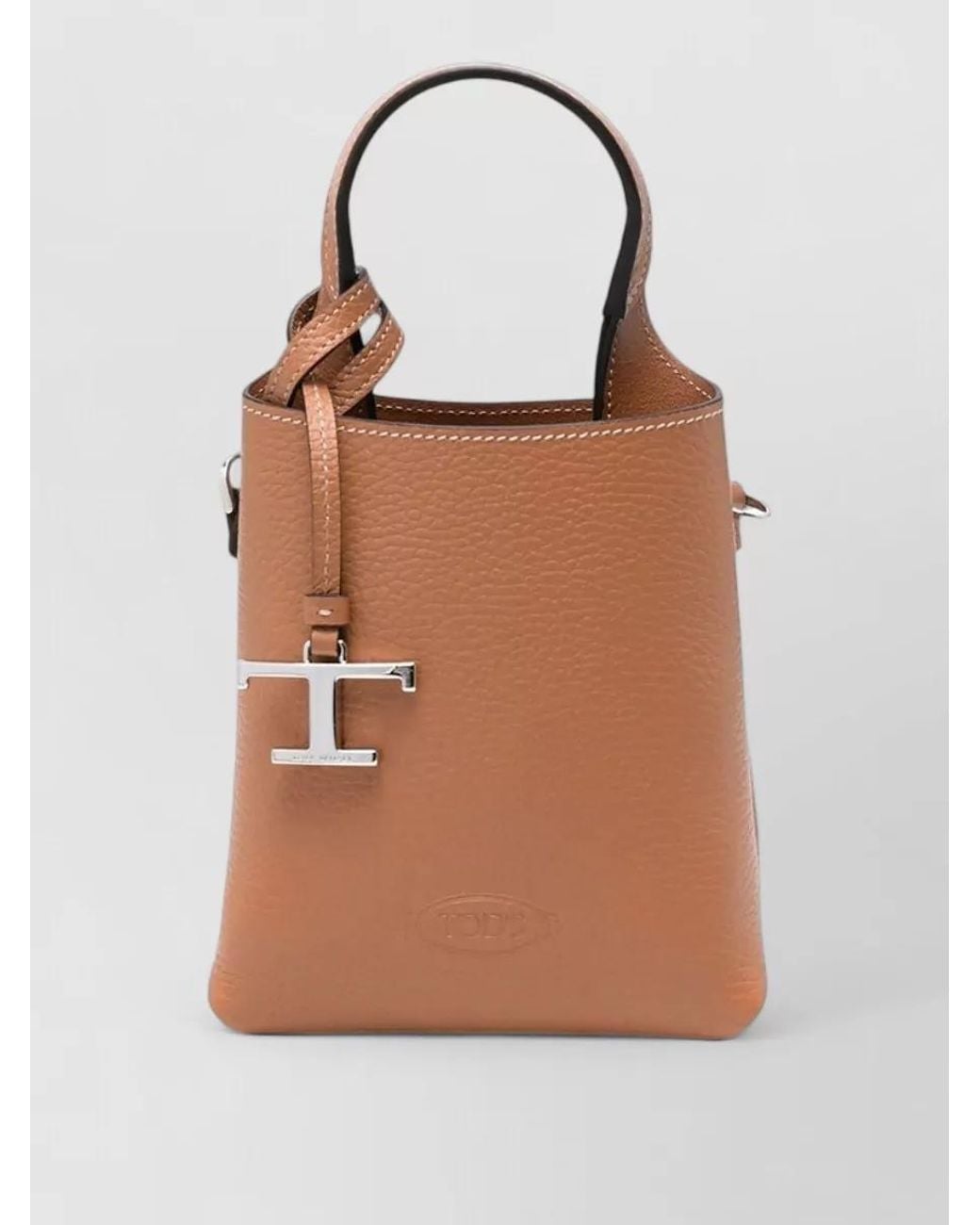 Tod's Brown Micro Hammered Leather Mini Bag