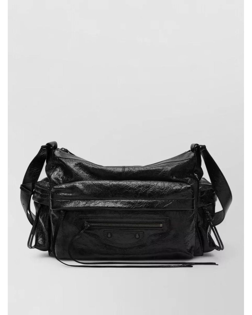 Balenciaga Black Lamb Leather Shoulder Bag for men