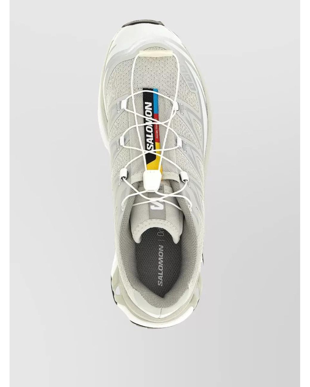 Salomon White Xt-6 Lace-Up Sneakers