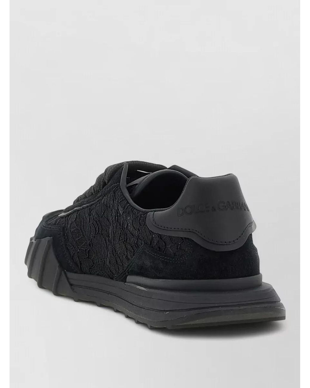 Dolce & Gabbana Black Leather Sneakers