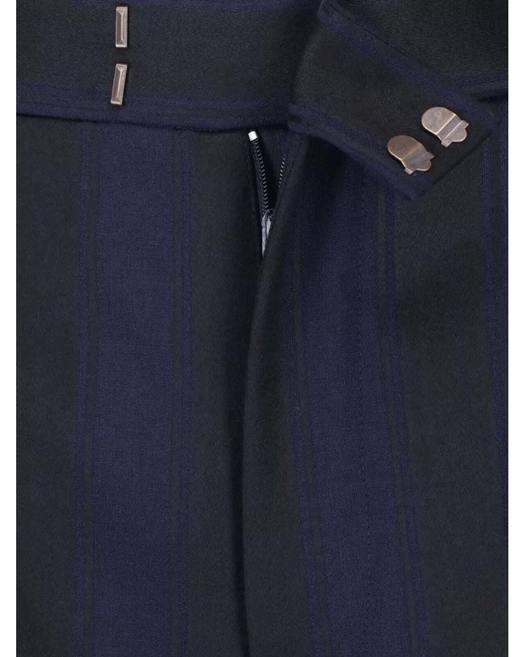 Vivienne Westwood Blue Striped Wide-Leg Virgin Wool Suit Trousers