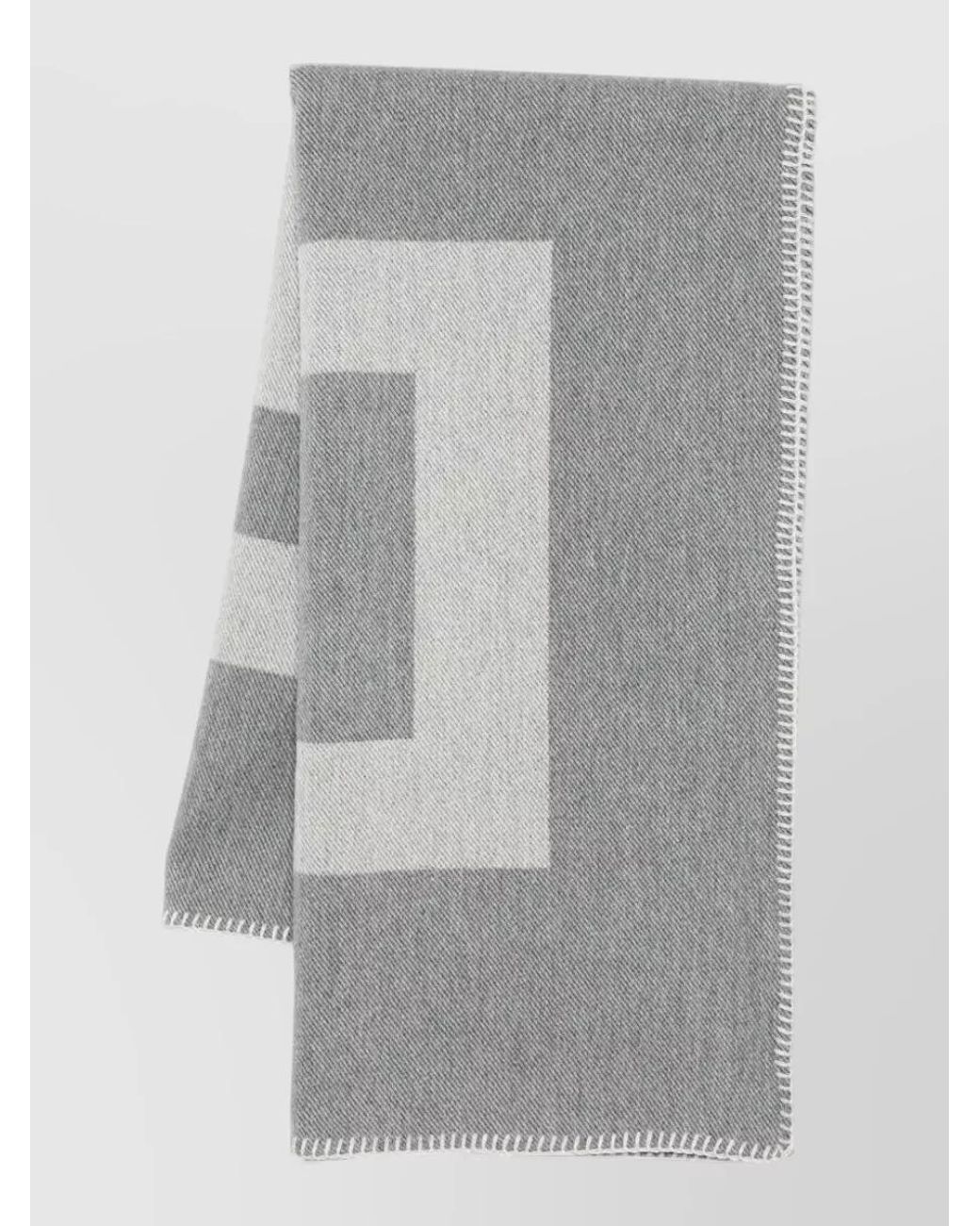 Givenchy Gray Cashmere Wool Scarf for men