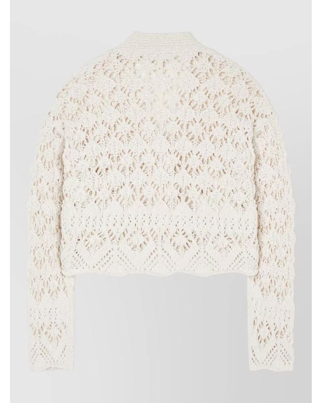 Alanui Natural Lagoon Romance Cropped Cardigan
