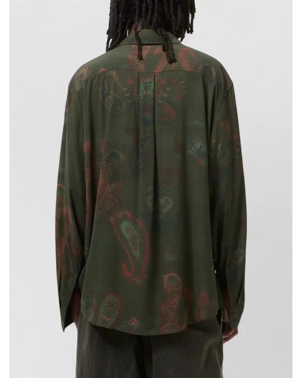 Our Legacy Green Paisley-Print Long-Sleeve Shirt for men