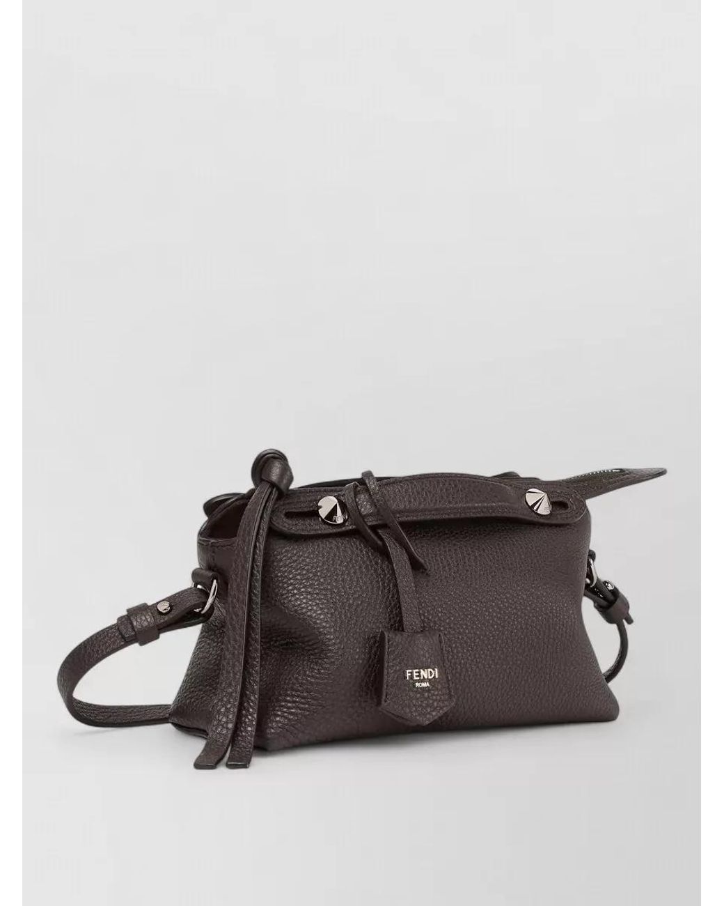 Fendi Brown By The Way Soft Mini Leather Clutch Bag