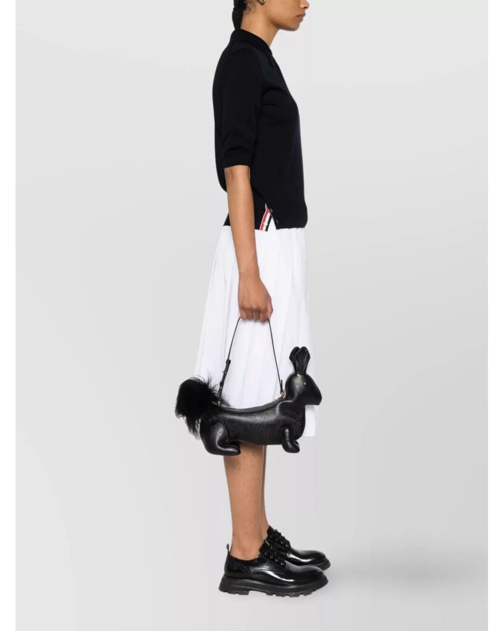 Thom Browne Multicolor Pebble Grain Leather Rabbit Shoulder Bag