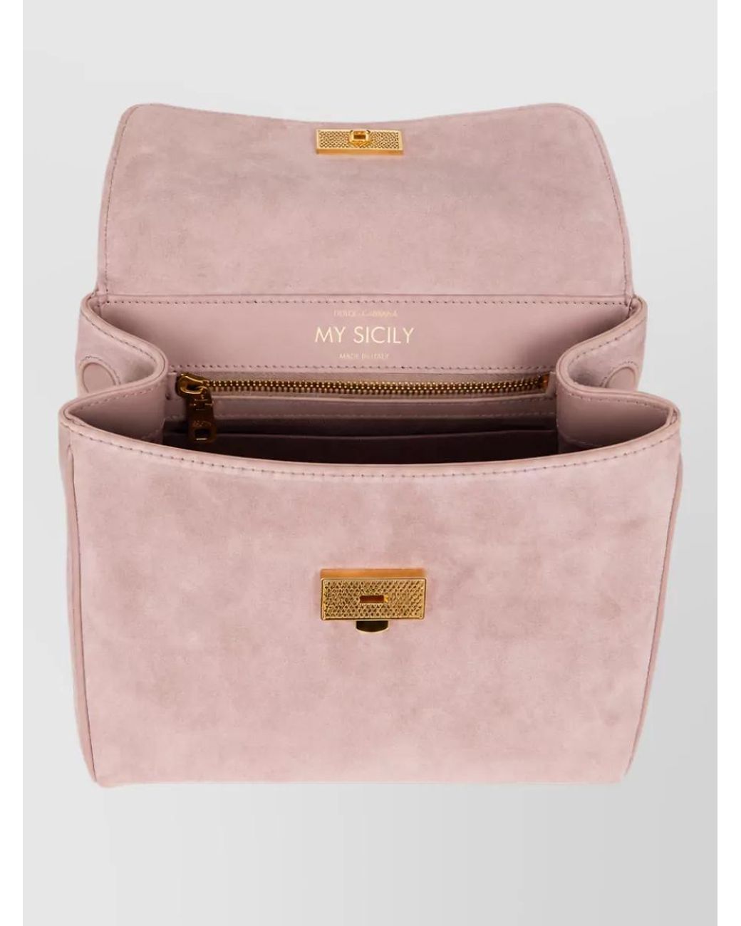 Dolce & Gabbana Pink My Sicily Calfskin Shoulder Bag